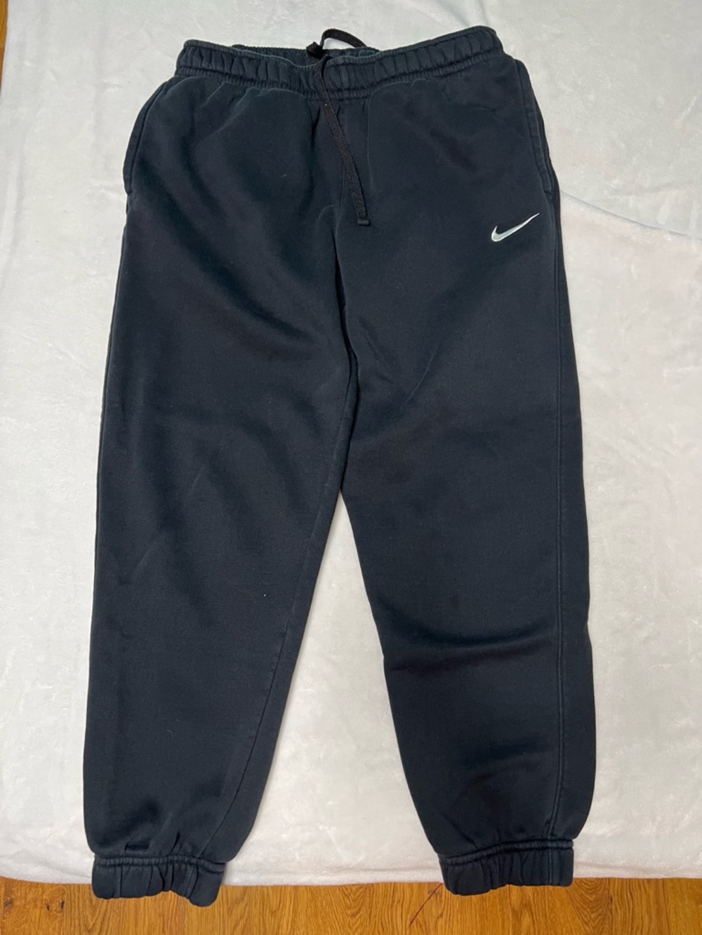 Nike Black Joggers with White Swoosh